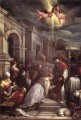 St valentine Baptizing St Lucilla Jacopo Bassano